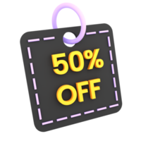 3D-Rabatt 40 50 60 Rabatt-Tag-Symbol E-Commerce-Illustration png