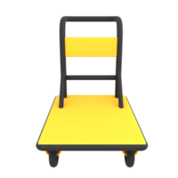 3d gold shipping trolley for delivery icon ecommerce illustration png
