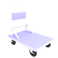 3d empty trolley for shipping icon ecommerce illustration png