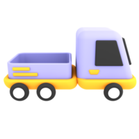 3D söt leverans bil expressfrakt ikon e-handel illustration png