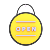 Illustrazione di e-commerce dell'icona degli orari di apertura dell'attività 3d png