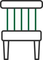 Chair Line Two Color vector