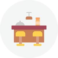 Bar Counter Flat Circle vector