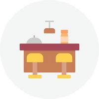 Bar Counter Flat Circle vector