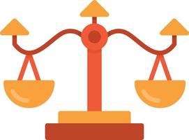 Justice Scale Flat Icon vector