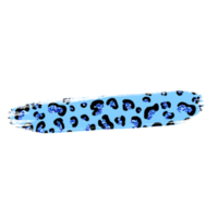 pincelada de brilho de leopardo azul png