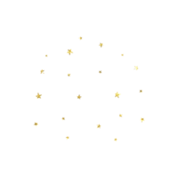 paillettes d'or étoile scintillante png