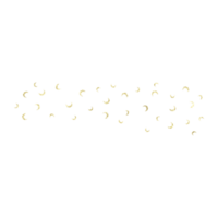 paillettes de lune d'or png