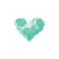 Green Heart Watercolor png