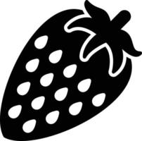 Strawberry Glyph Icon vector