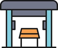 Bus Stop Line Filled vector