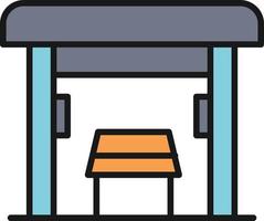 Bus Stop Line Filled vector