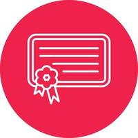 Digital Certificate Line Circle Multicolor vector
