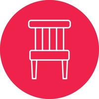 Chair Line Circle Multicolor vector