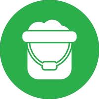 Bucket Glyph Circle Multicolor vector