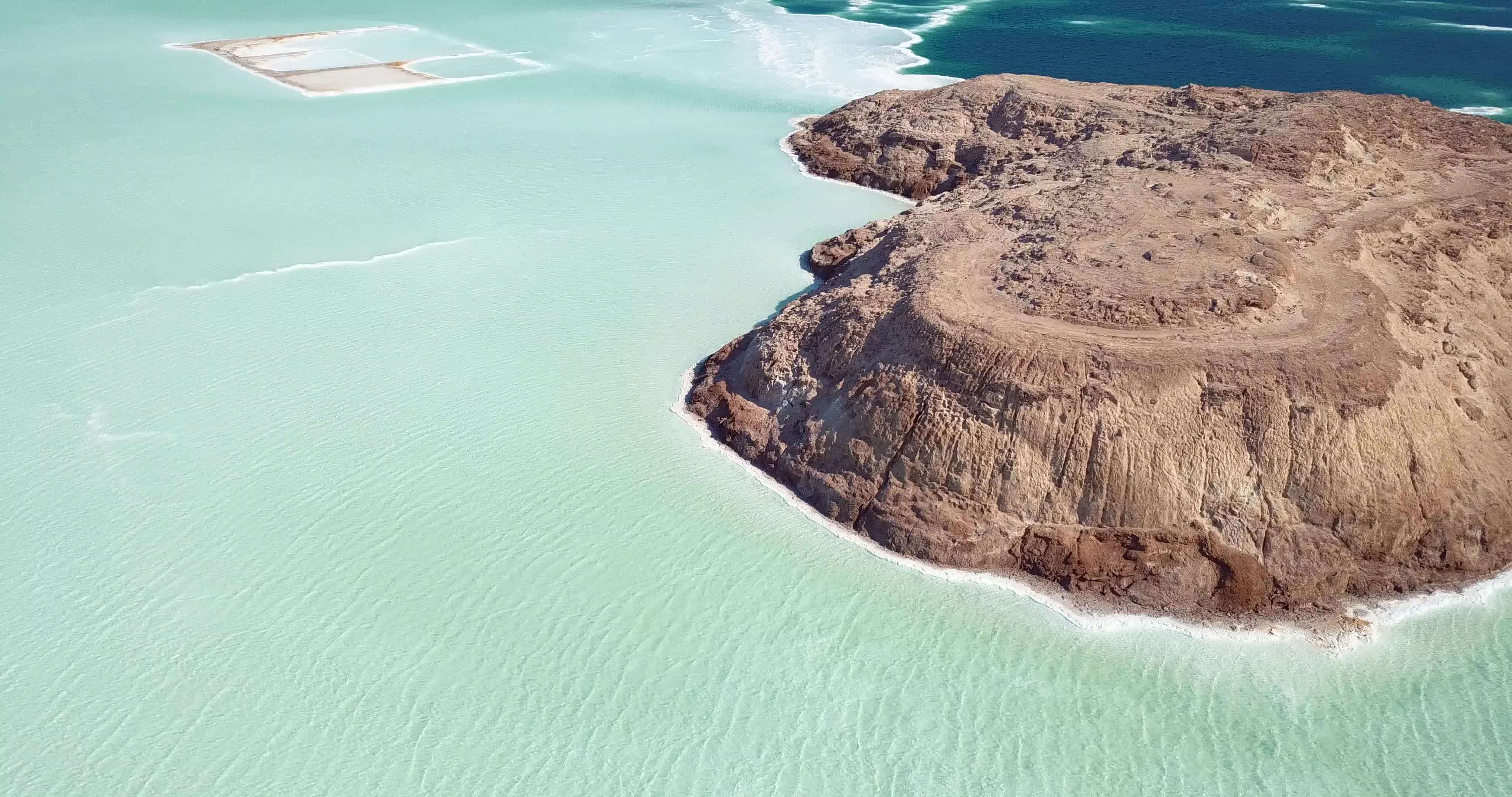 Aerial View To The Saline Lake Assal In Tadjoura Region Djibouti 9591638 Stock Video At Vecteezy