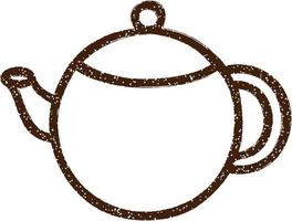 Teapot Charcoal Drawing vector