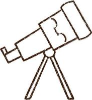 Telescope Charcoal Drawing vector