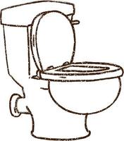 Toilet Charcoal Drawing vector