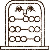 ábaco dibujo al carboncillo vector