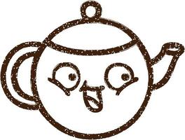 Teapot Charcoal Drawing vector