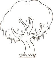 Tree Charcoal Drawing vector