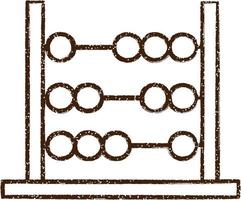 ábaco dibujo al carboncillo vector