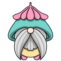 Cute colorful Gnome png