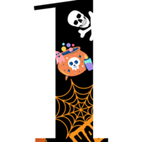 alfabeto e numero di halloween png