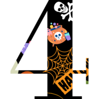 halloween alfabet och nummer png