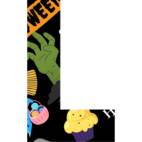 halloween alphabet and number png