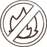 No Fires Charcoal Drawing vector