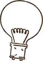 Light Bulb Charcoal Drawing vector