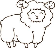 Sheep Charcoal Drawing vector