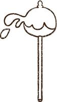 Lolipop Charcoal Drawing vector