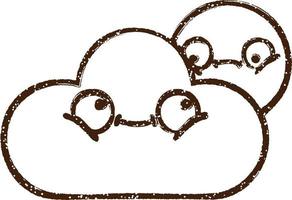 Cloud Charcoal Drawing vector