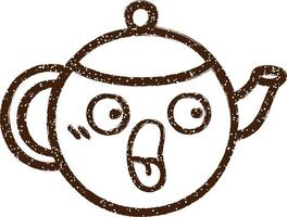 Teapot Charcoal Drawing vector