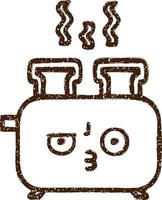 Toaster Charcoal Drawing vector