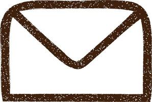 Mail Symbol Charcoal Drawing vector