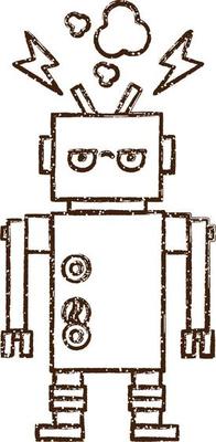 Robot Charcoal Drawing