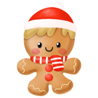 Gingerbread Watercolor Clipart, Merry Christmas png