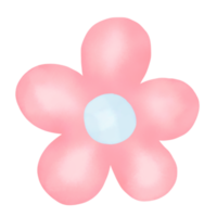 fleur aquarelle, clipart de jardin. png