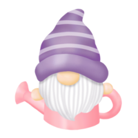 Watercolor Gnome garden Clipart. png