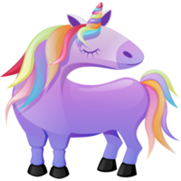 Cartoon pink unicorn, cute horse png