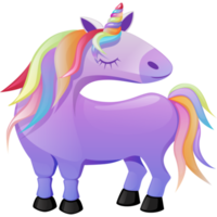 unicorno rosa cartone animato, cavallo carino png