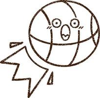 Basket Ball Charcoal Drawing vector