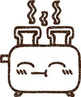 Toaster Charcoal Drawing vector