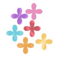 söta retro blommor clipart png