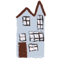 House painted in watercolor. png