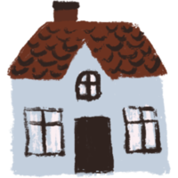 House painted in watercolor. png